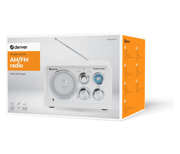 Denver Radio AM/FM Denver TR-63B białe - 1535061 - zdjęcie 6